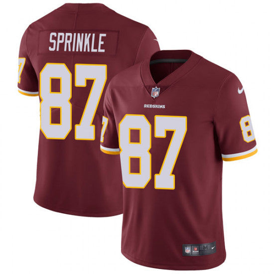 Jeremy Sprinkle Washington Commanders burgundy Vapor jersey