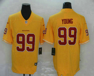 Chase Young Washington Commanders gold Color Rush jersey
