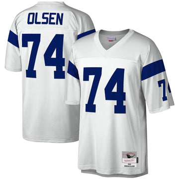 Merlin Olsen Los Angeles Rams white jersey