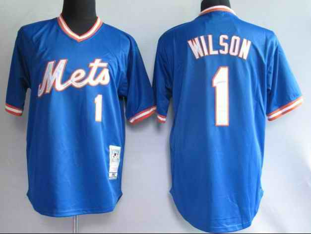 Mookie Wilson New York Mets blue jersey