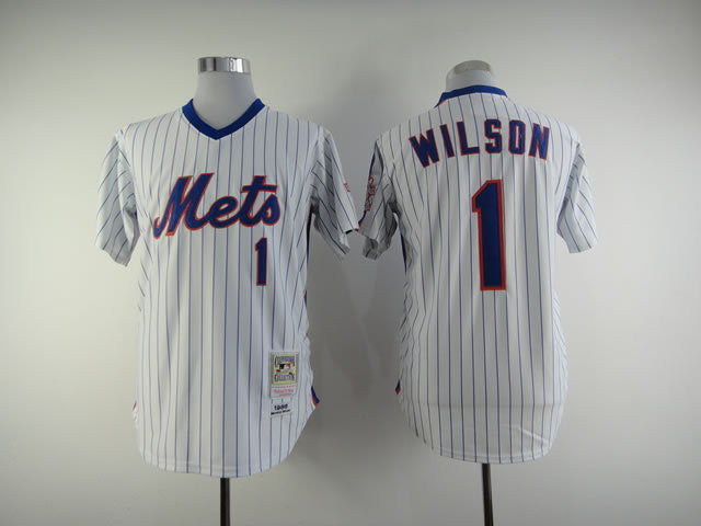 Wilson White New York Mets blue jersey