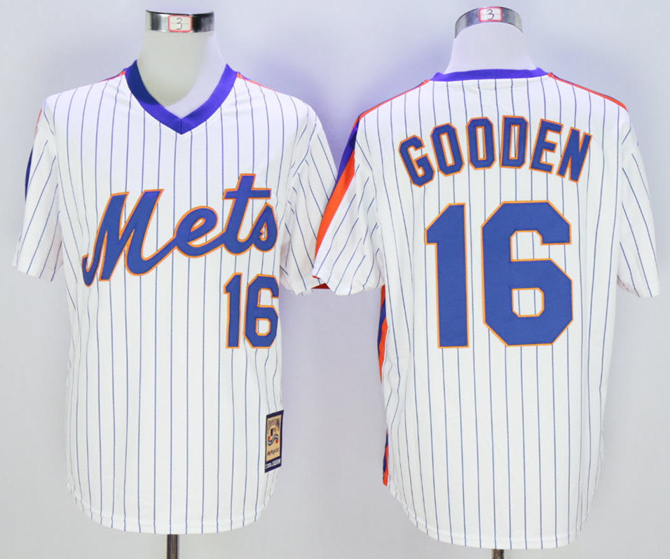 Dwight Gooden New York Mets white Cooperstown jersey