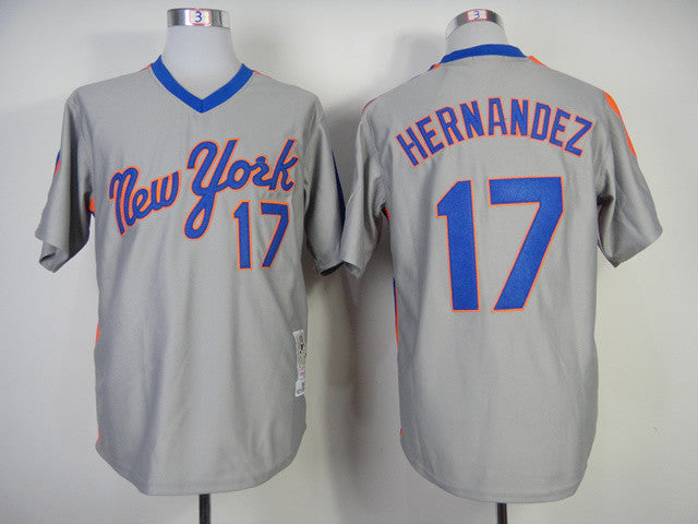 Hernandez New York Mets grey Throwback jersey