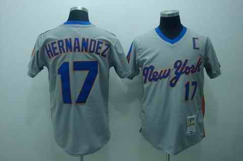 Hernandez New York Mets grey jersey