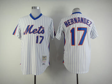 Hernandez White New York Mets blue jersey
