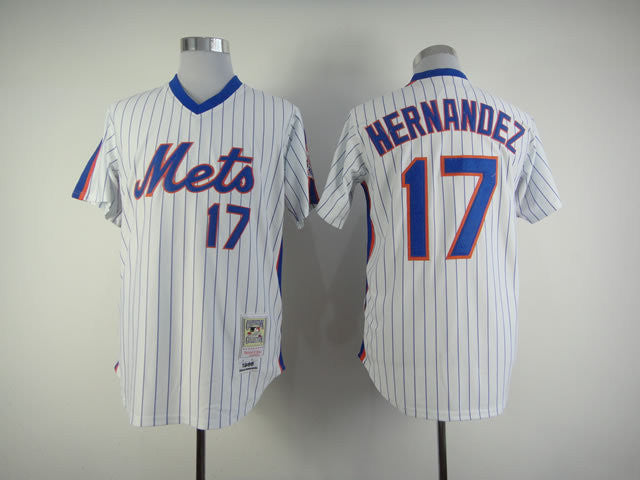 Hernandez White New York Mets blue jersey