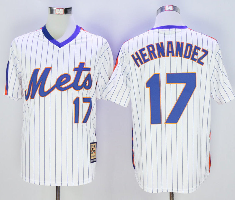 Keith Hernandez New York Mets white Cooperstown jersey