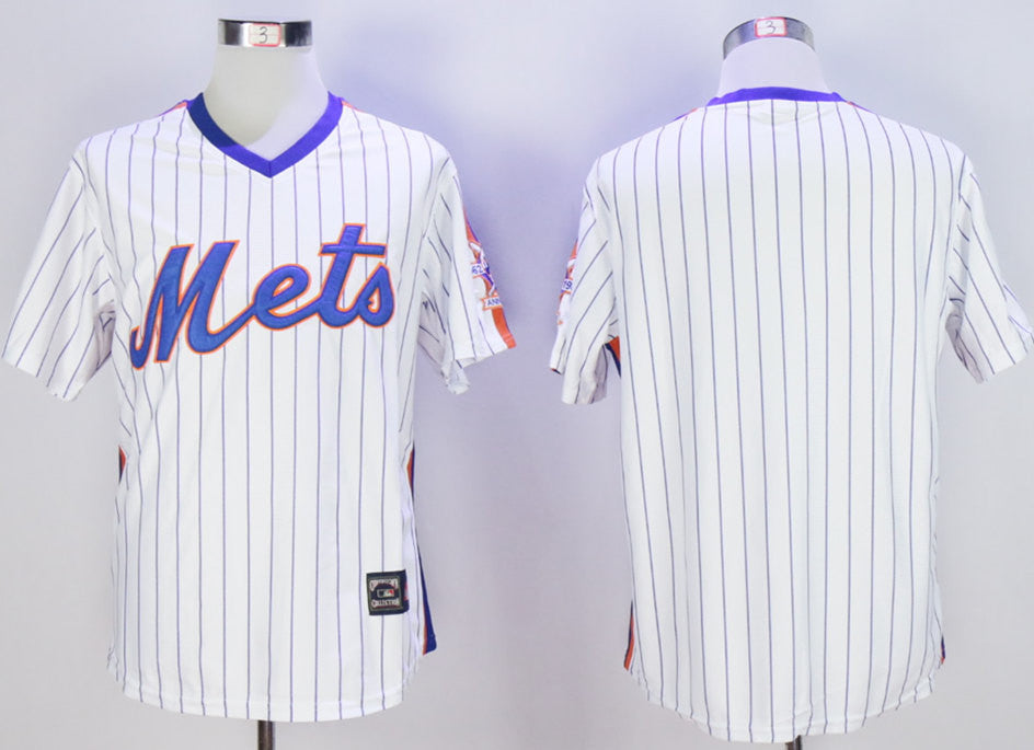 Custom New York Mets white Cooperstown jersey