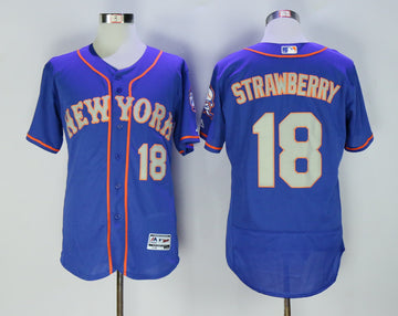 Darryl Strawberry New York Mets blue Alternate jersey