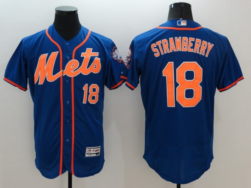 Darryl Strawberry New York Mets blue jersey