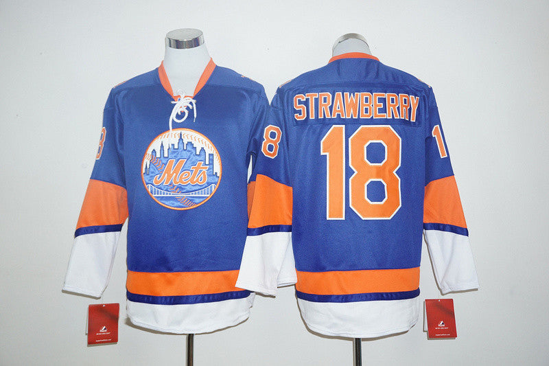 Darryl Strawberry New York Mets blue jersey