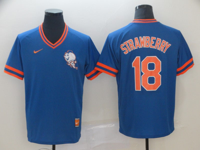 Darryl Strawberry New York Mets blue Throwback jersey