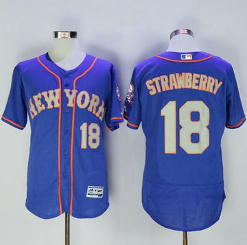 Darryl Strawberry New York Mets blue Authentic jersey