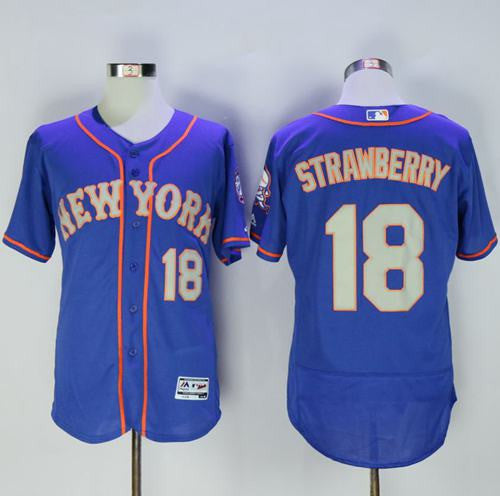 Darryl Strawberry New York Mets blue Authentic jersey