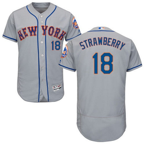 Darryl Strawberry New York Mets gray jersey