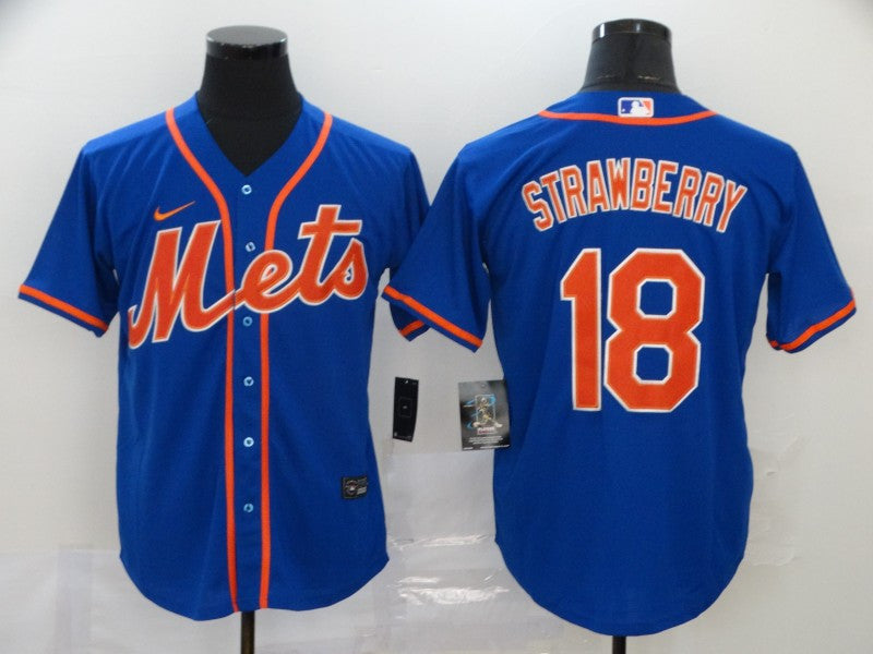 Darryl Strawberry New York Mets royal jersey