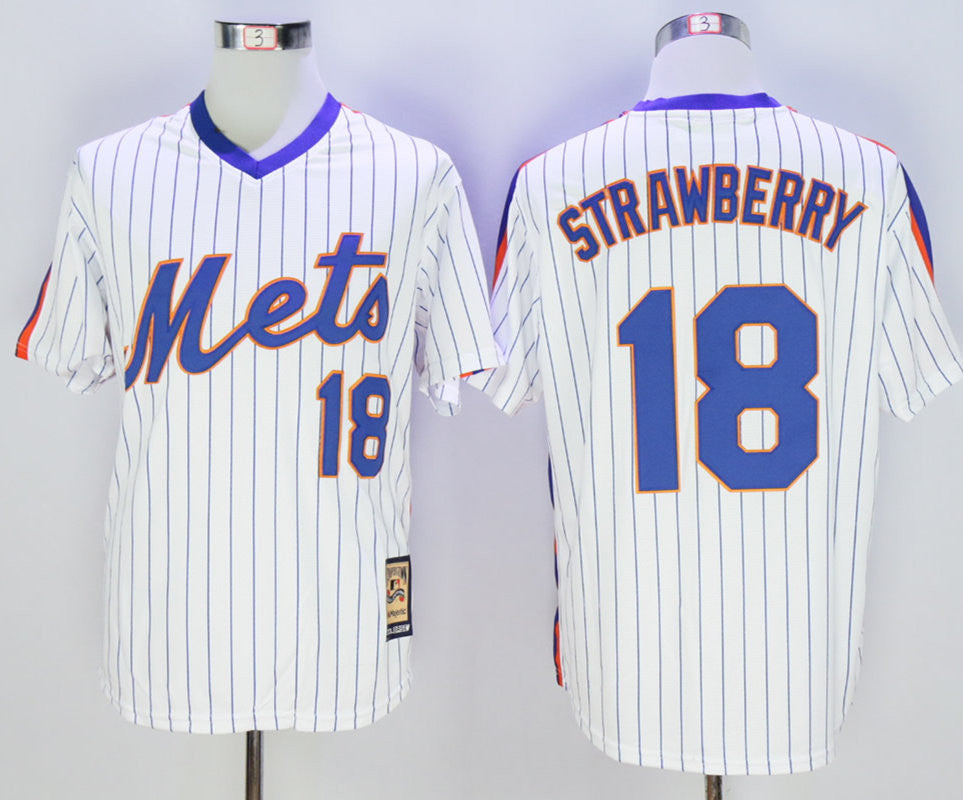 Darryl Strawberry New York Mets white Cooperstown jersey