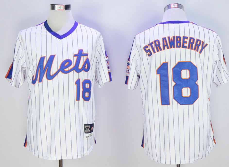 Darryl Strawberry New York Mets white Cooperstown jersey