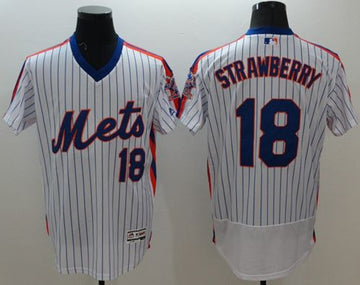Darryl Strawberry New York Mets white Alternate jersey