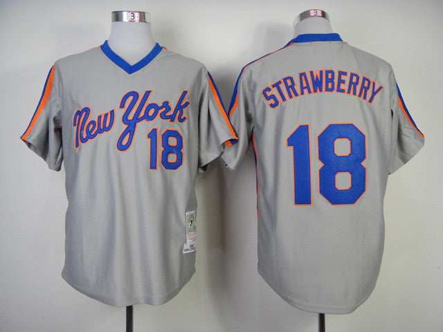 Strawberry New York Mets grey jersey