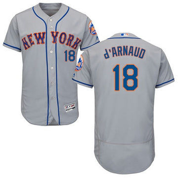 Travis D'Arnaud New York Mets gray jersey