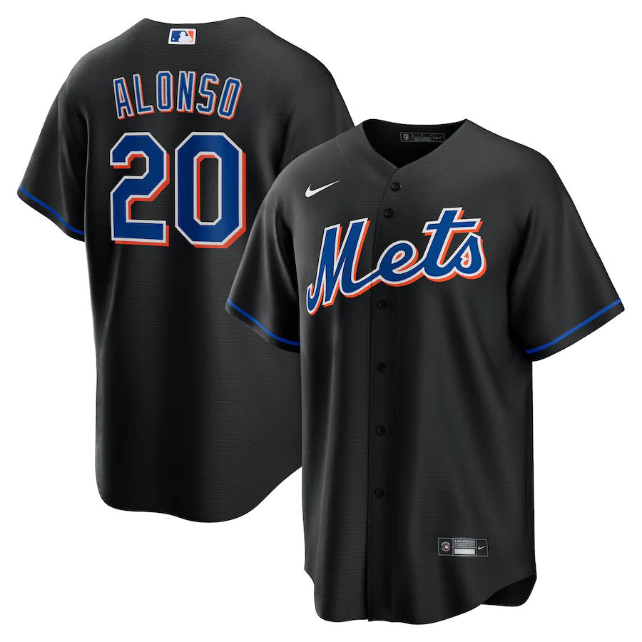 Pete Alonso New York Mets black Alternate jersey
