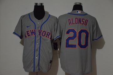 Pete Alonso New York Mets gray jersey