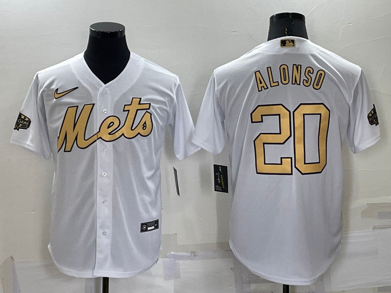 Pete Alonso New York Mets white All-Star jersey