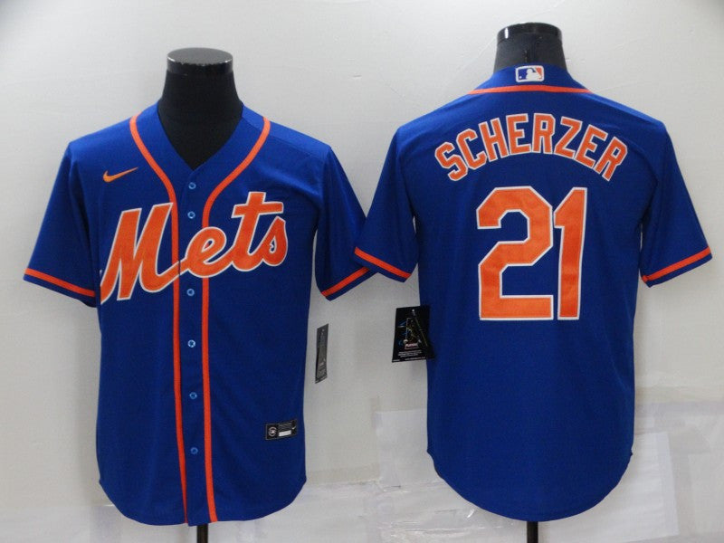 Max Scherzer New York Mets royal jersey