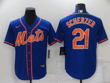 Max Scherzer New York Mets royal jersey