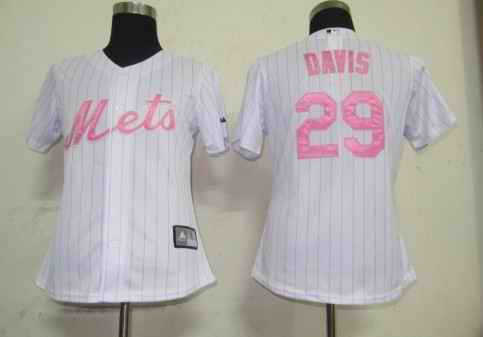 Davis White New York Mets pink jersey