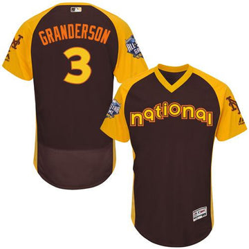 Mets Curtis Granderson National League All-Star brown All-Star jersey