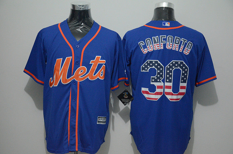 Michael Conforto New York Mets blue jersey