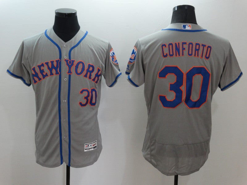 Michael Conforto New York Mets grey jersey