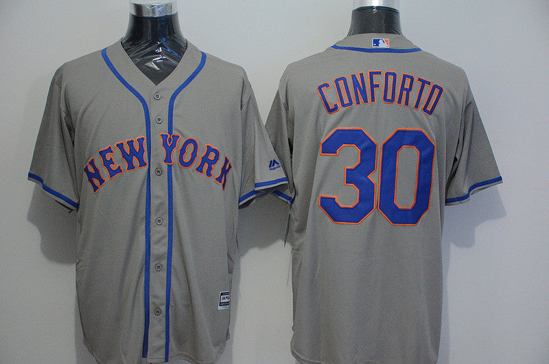 Michael Conforto New York Mets grey jersey