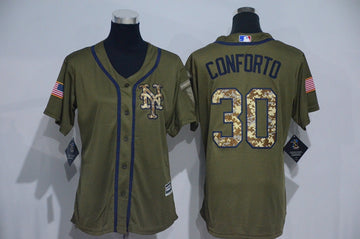 Michael Conforto New York Mets olive jersey