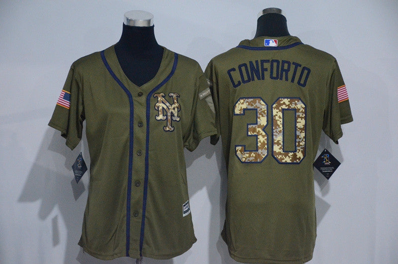 Michael Conforto New York Mets olive jersey