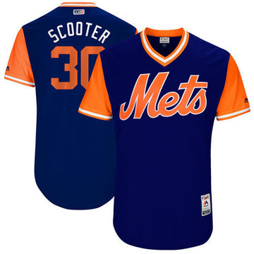 Michael Conforto Scooter Majestic New York Mets royal jersey