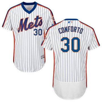 Michael Conforto New York Mets white Cooperstown jersey