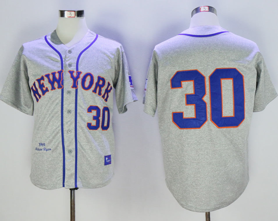 Nolan Ryan New York Mets grey Throwback jersey
