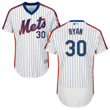 Nolan Ryan New York Mets white Cooperstown jersey
