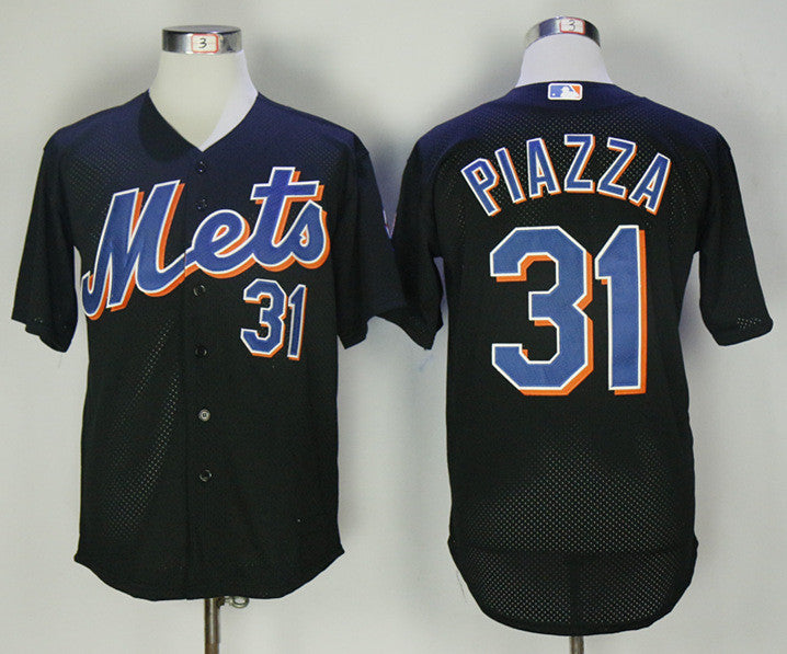 Mike Piazza New York Mets black jersey