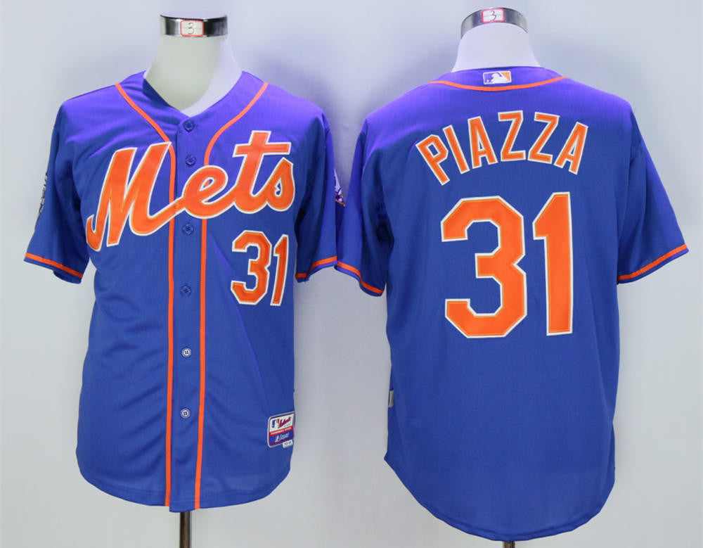 Mike Piazza New York Mets blue jersey