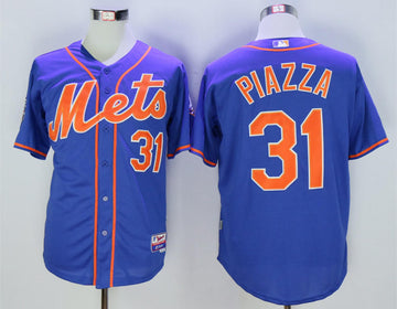 Mike Piazza New York Mets blue jersey