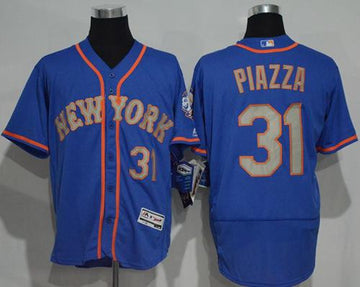 Mike Piazza New York Mets blue Authentic jersey
