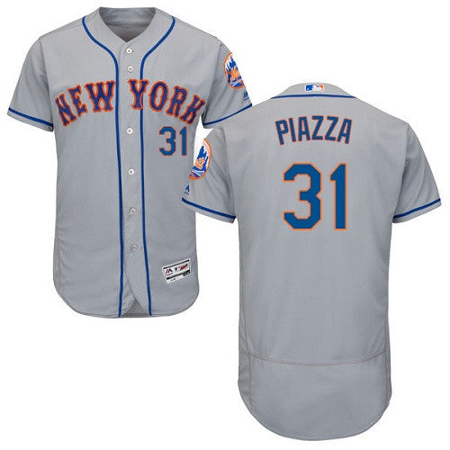 Mike Piazza New York Mets gray jersey