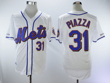 Mike Piazza New York Mets white Throwback jersey