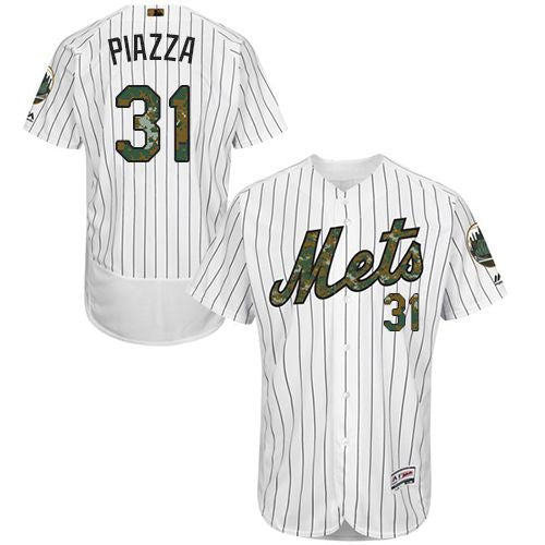 Mike Piazza New York Mets white Authentic jersey