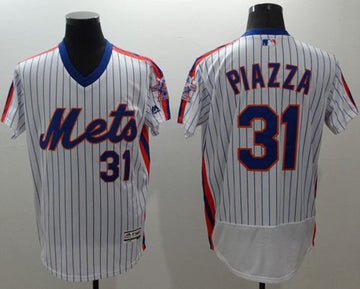 Mike Piazza New York Mets white Alternate jersey
