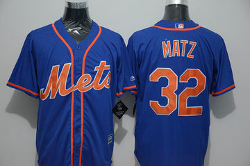 Steven Matz New York Mets blue jersey